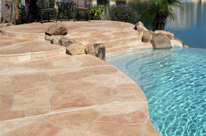 flagstone pool deck
