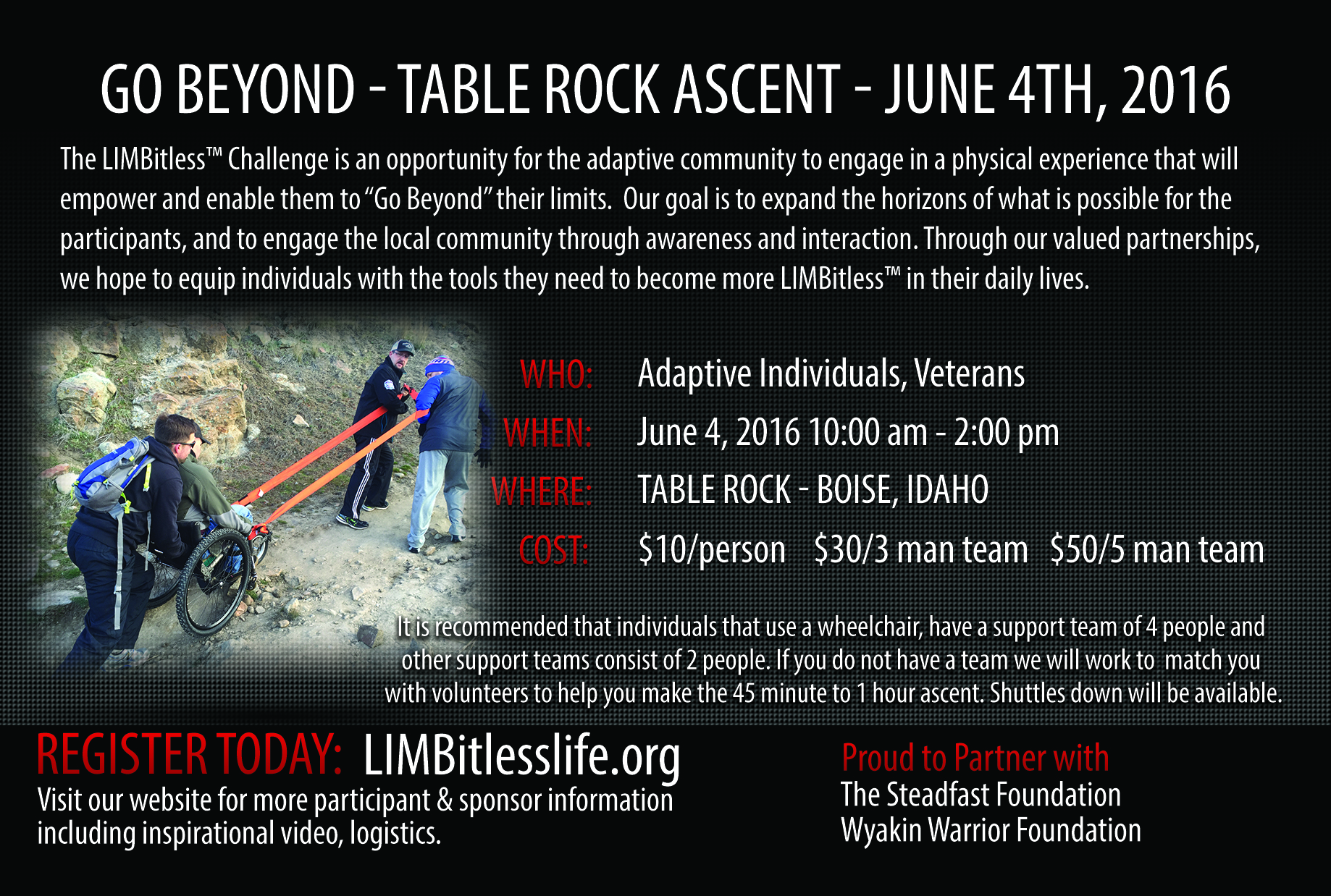 Limbitless Challenge - Table Rock Ascent