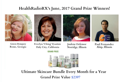 HealthRadioRX June 2017 Sweepstake Winners