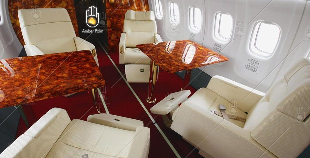 Amber Interior Design on Airplane / Aircraft