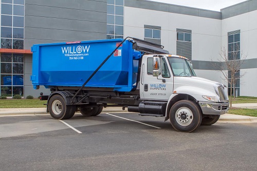 willow dumpsters dumpster rentals huntersville charlotte north carolina