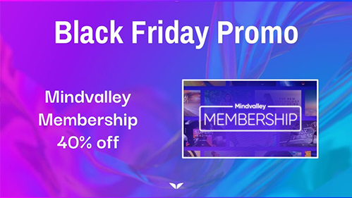 mindvalley promo 40 Off Black Friday