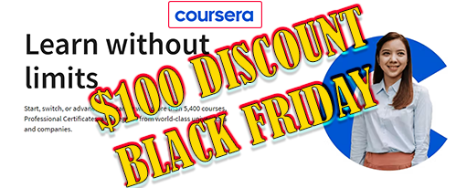 Coursera black friday cyber monday discount