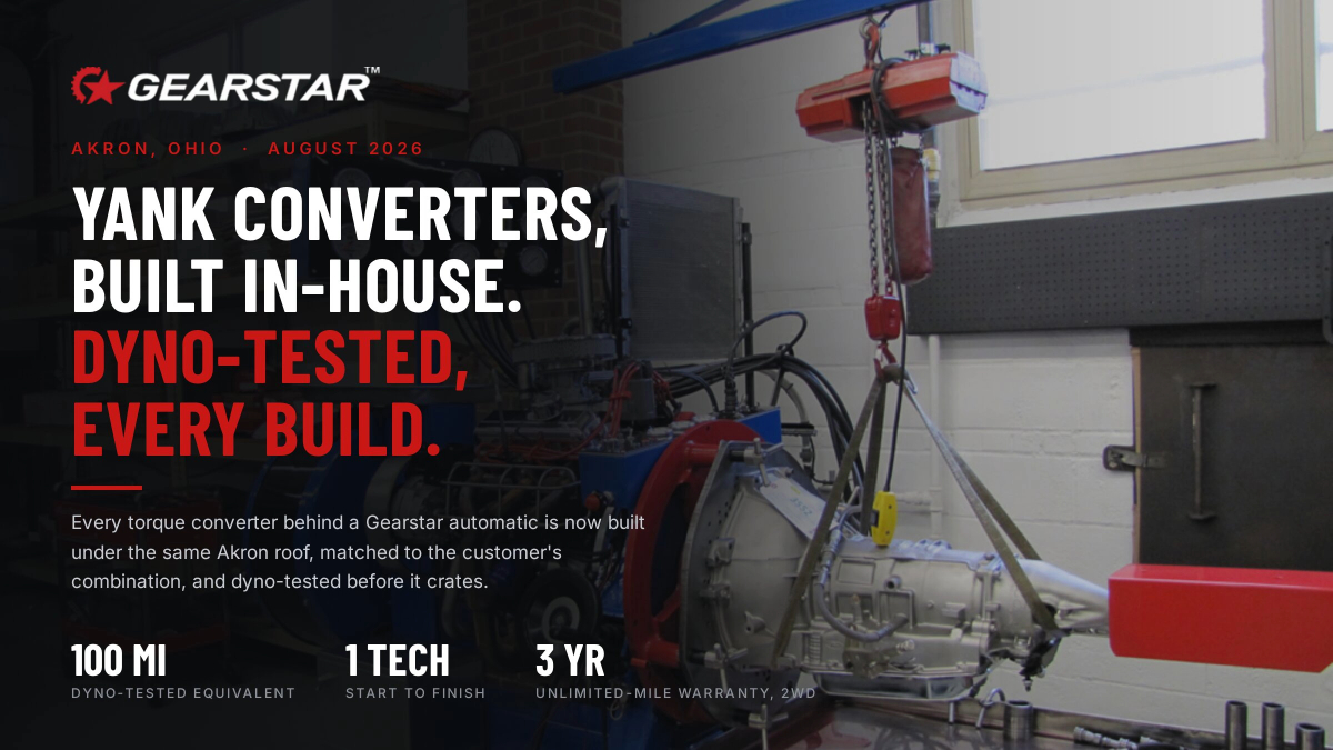 Gearstar Builds Yank Converters In-House, Dyno-Tests Every Build