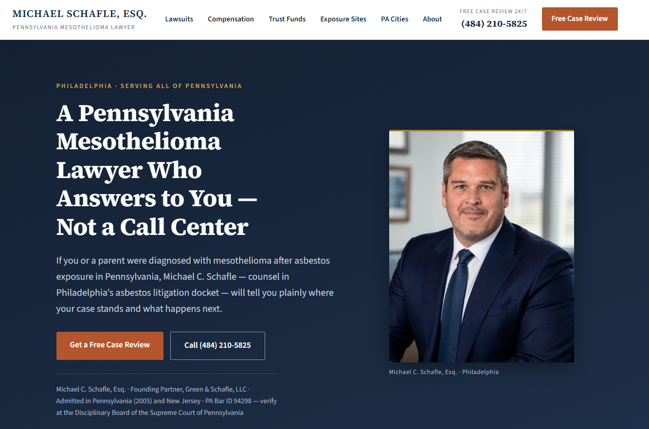Michael Schafle, Esq. – Meso Lawyer Launches Mesothelioma Resource