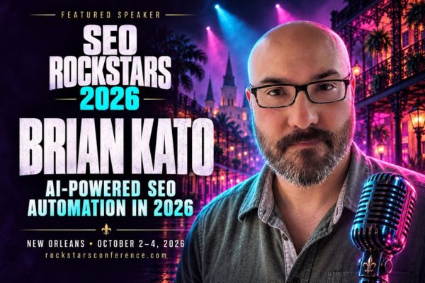Brian Kato, founder of Fusion Vine, confirmed speaker at SEO Rockstars 2026
