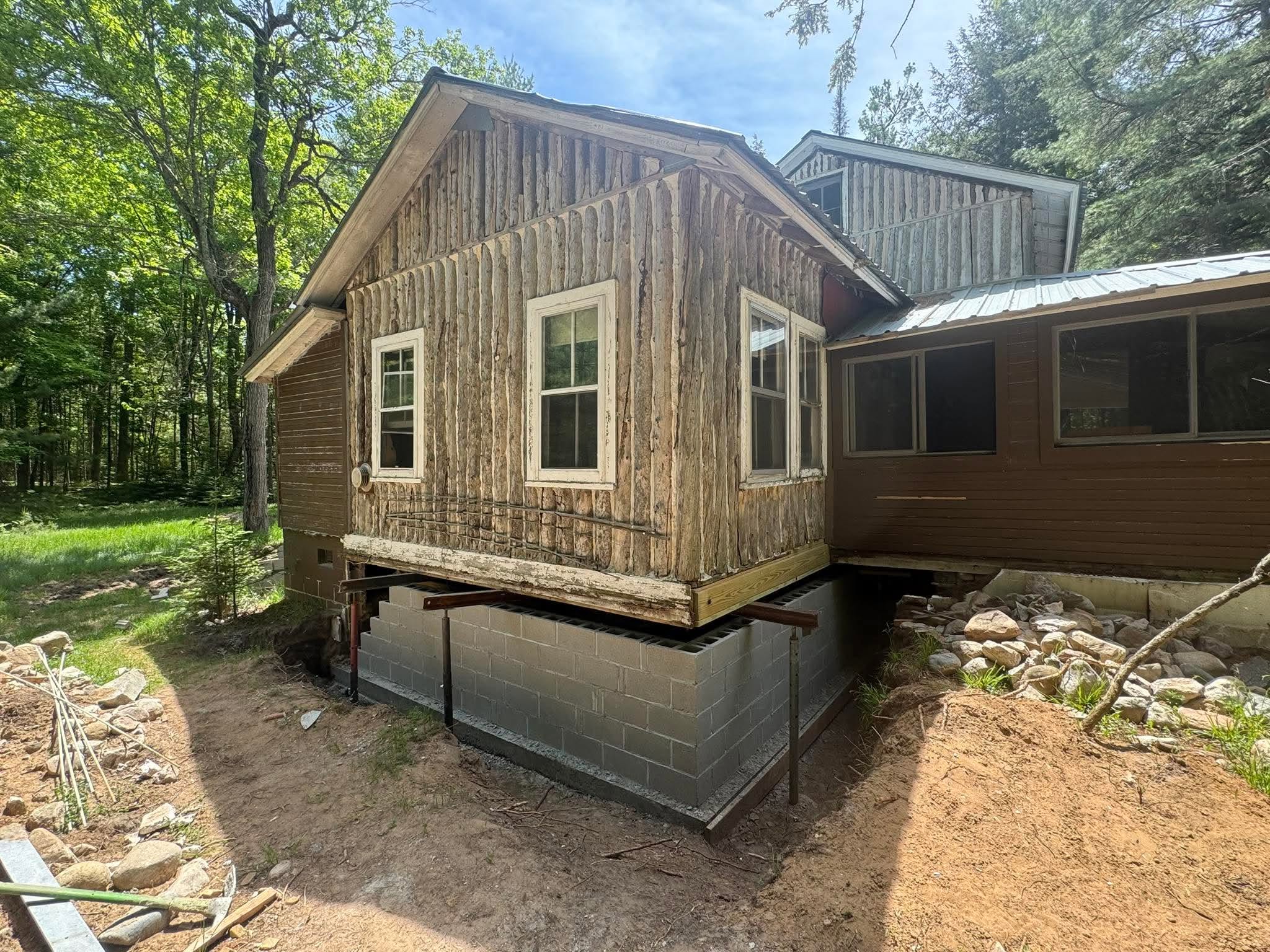 ABT Foundation Solutions Restores Foundation of Historic Log Cabin in Northern Wisconsin