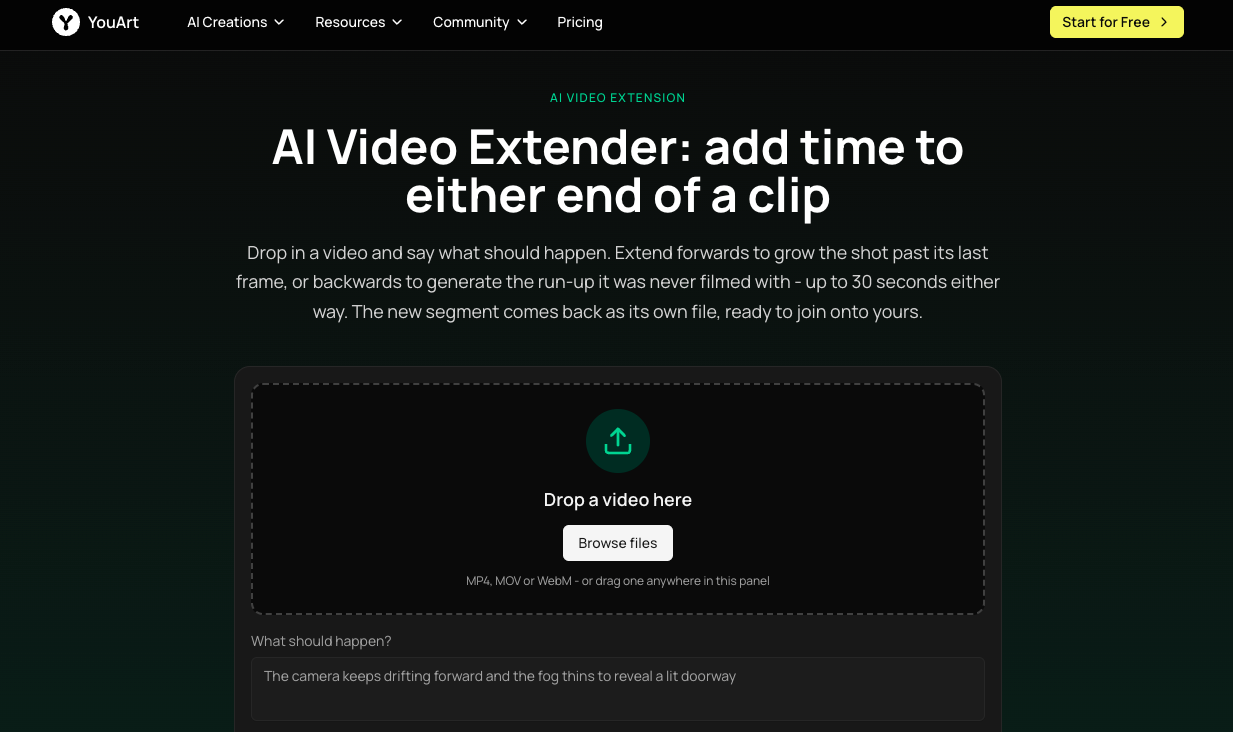 YouArt video extender