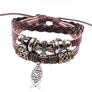 Christian Leather Bracelet