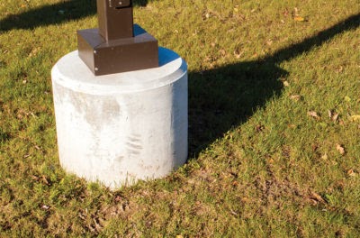 concrete light pole base