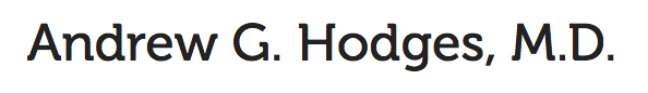 Andrew G. Hodges, M.D.